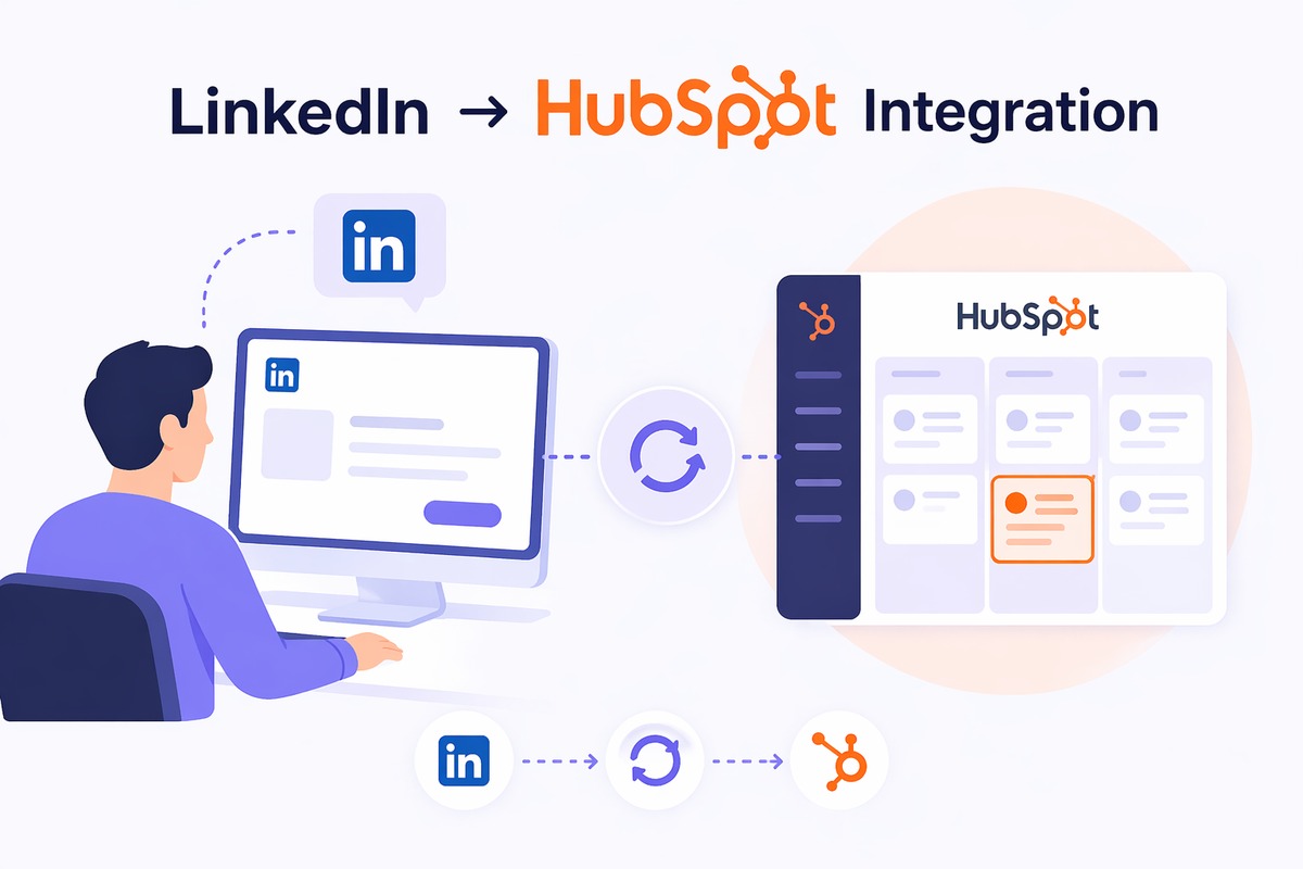 LinkedIn HubSpot integration via sidebar